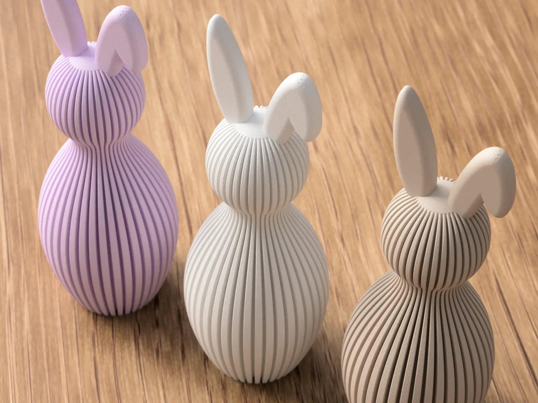 Trio de Coelhos de Páscoa Decorativos