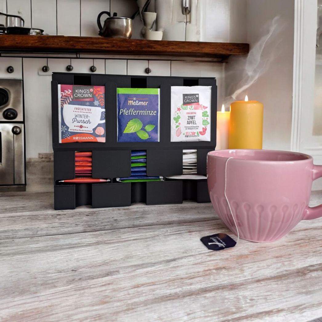 Porta Chá Organizador – Design Funcional e Sustentável