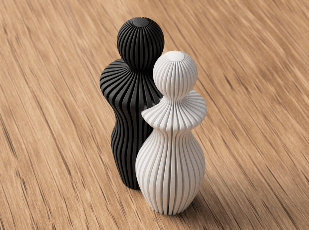 Elo Infinito – Escultura de Casal Contemporânea (17 cm) - Criativalia