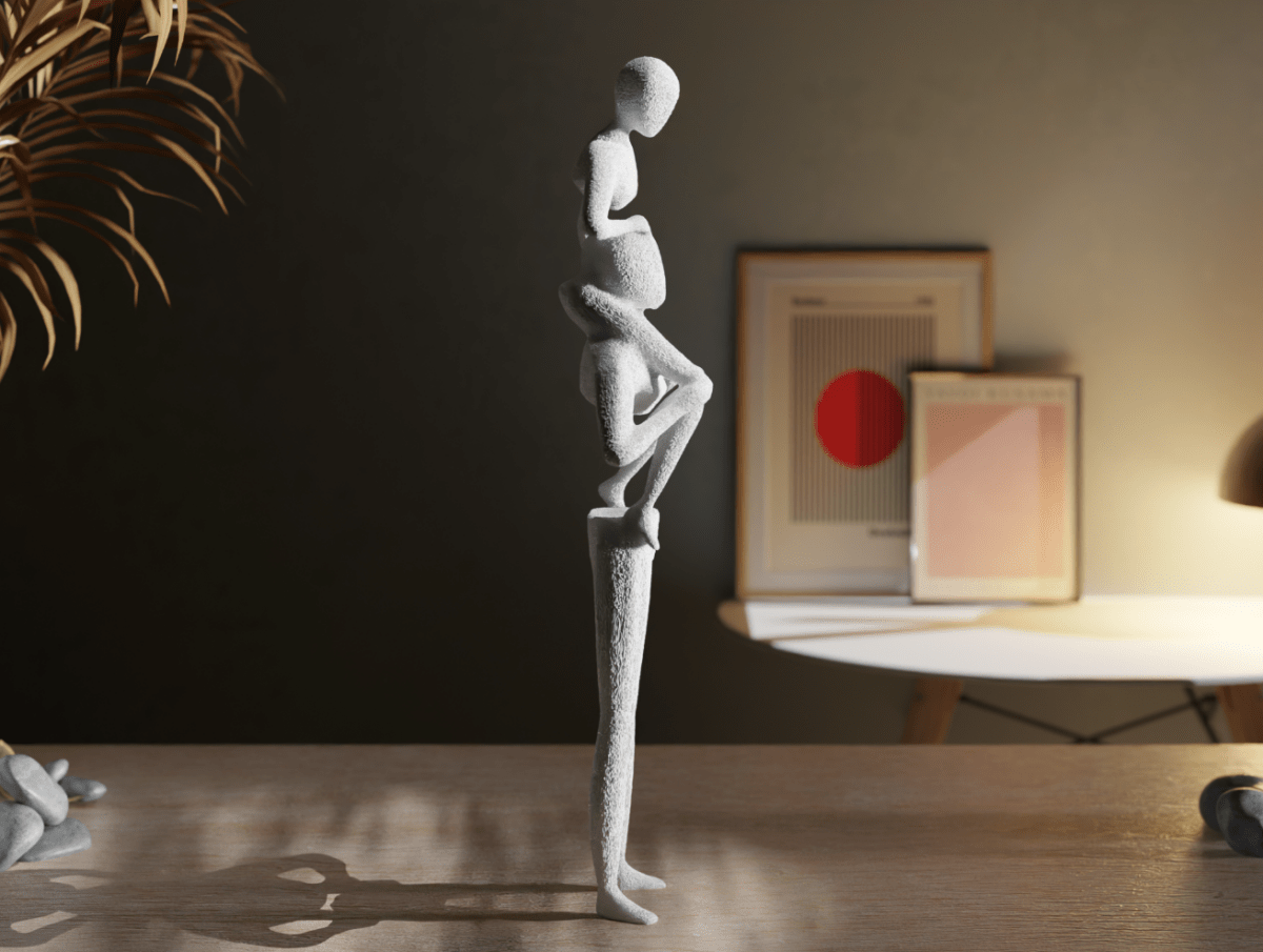 Escultura “Nobody Family” – Arte Familiar Minimalista e Moderna - Criativalia