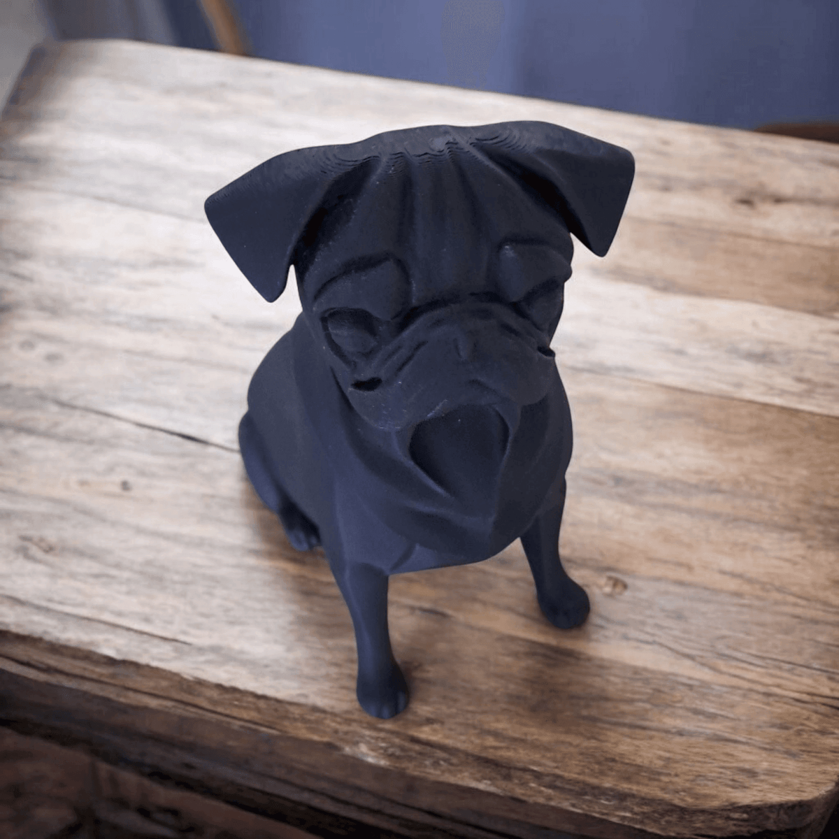 Escultura Pug Minimalista - Criativalia