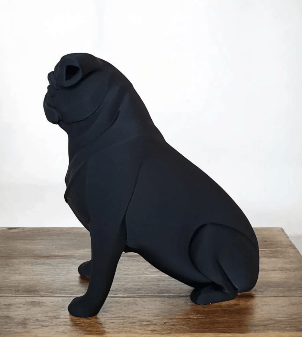 Escultura Pug Minimalista - Criativalia