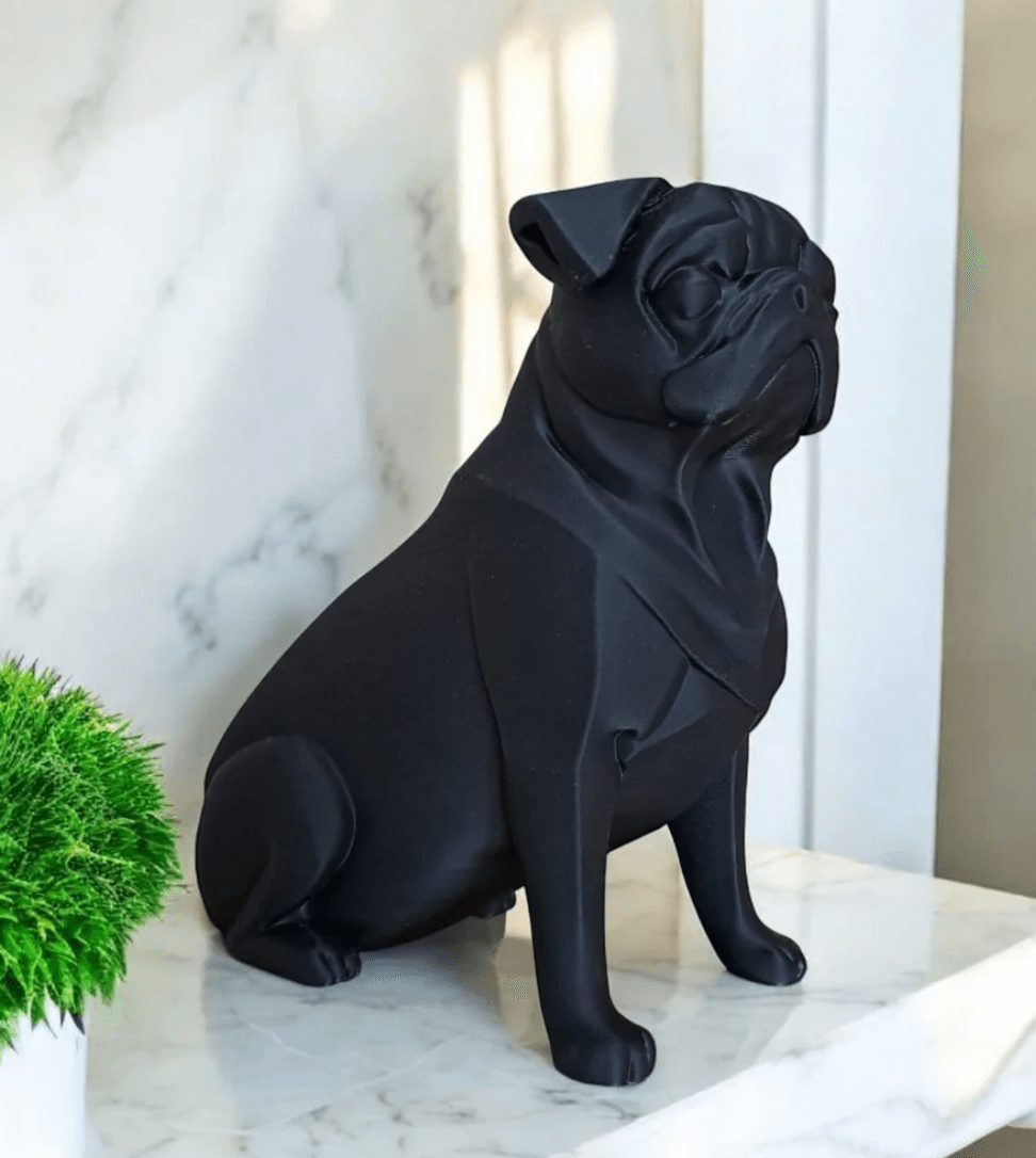 Escultura Pug Minimalista - Criativalia