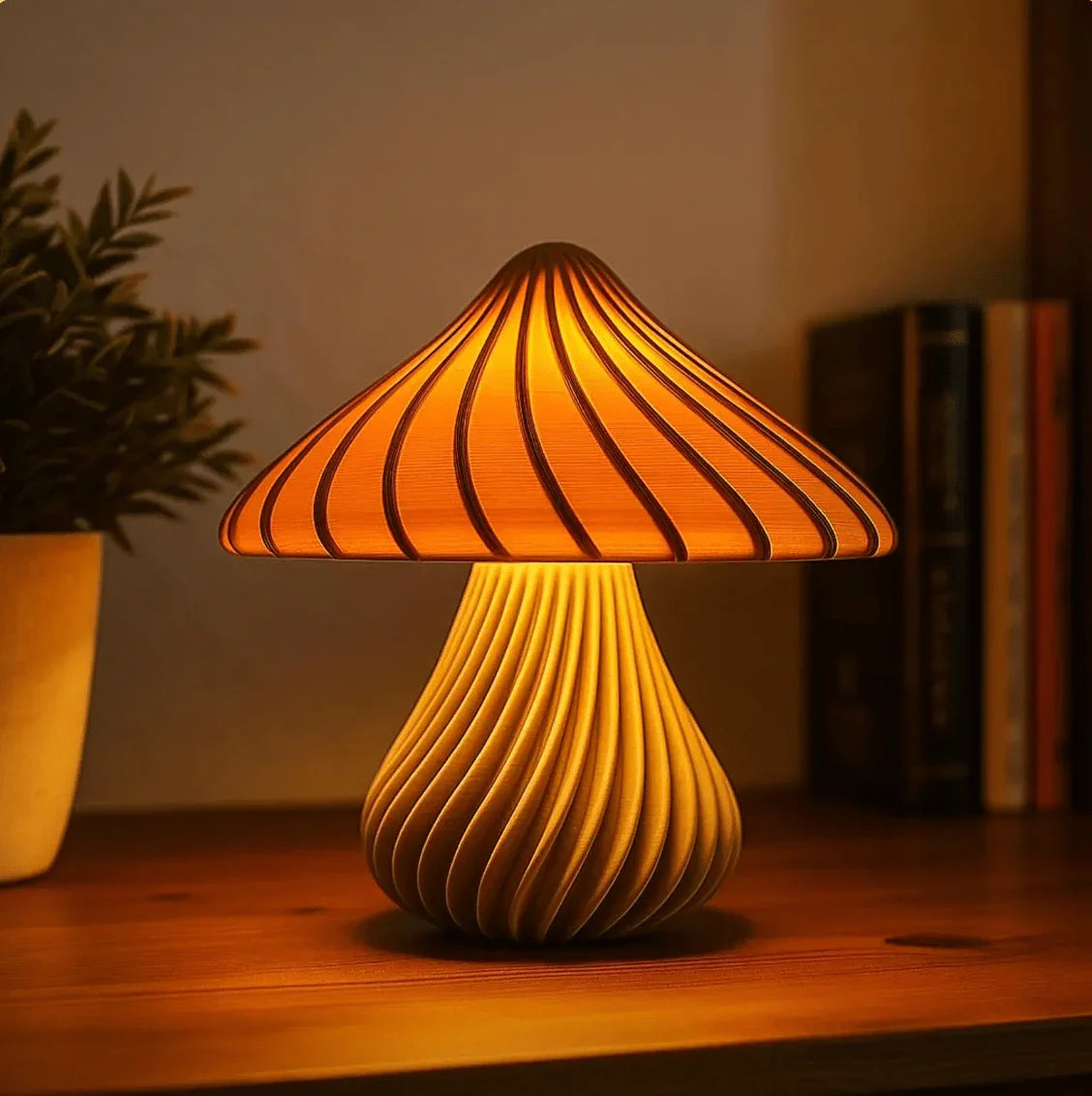 Luminária Mushroom – Abajur com Design Escandinavo e Sustentável - Criativalia