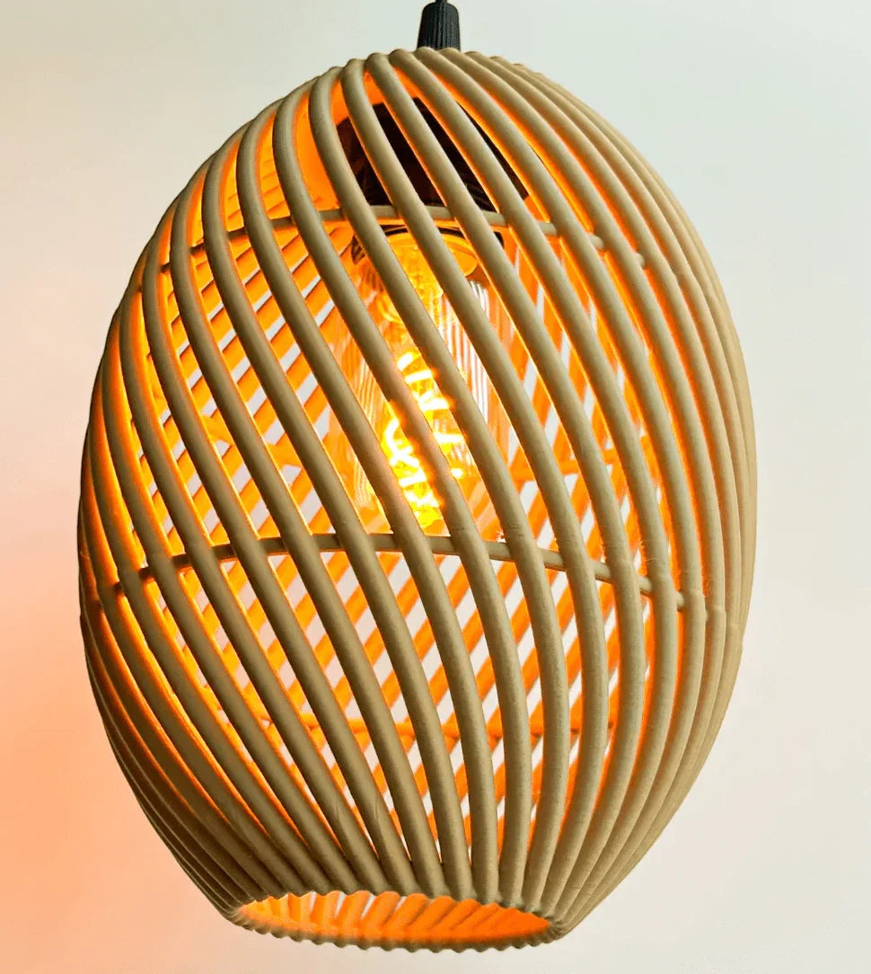 Luminária Pendente Swirl – Design Escultural e Sustentável - Criativalia