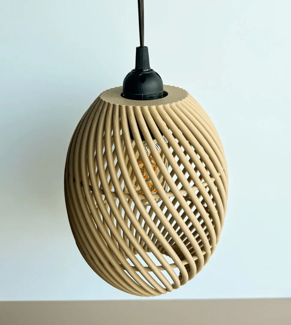 Luminária Pendente Swirl – Design Escultural e Sustentável - Criativalia