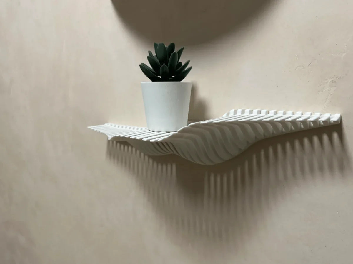 Prateleira Ondina II - Design Orgânico com Elegância Contemporânea - Criativalia