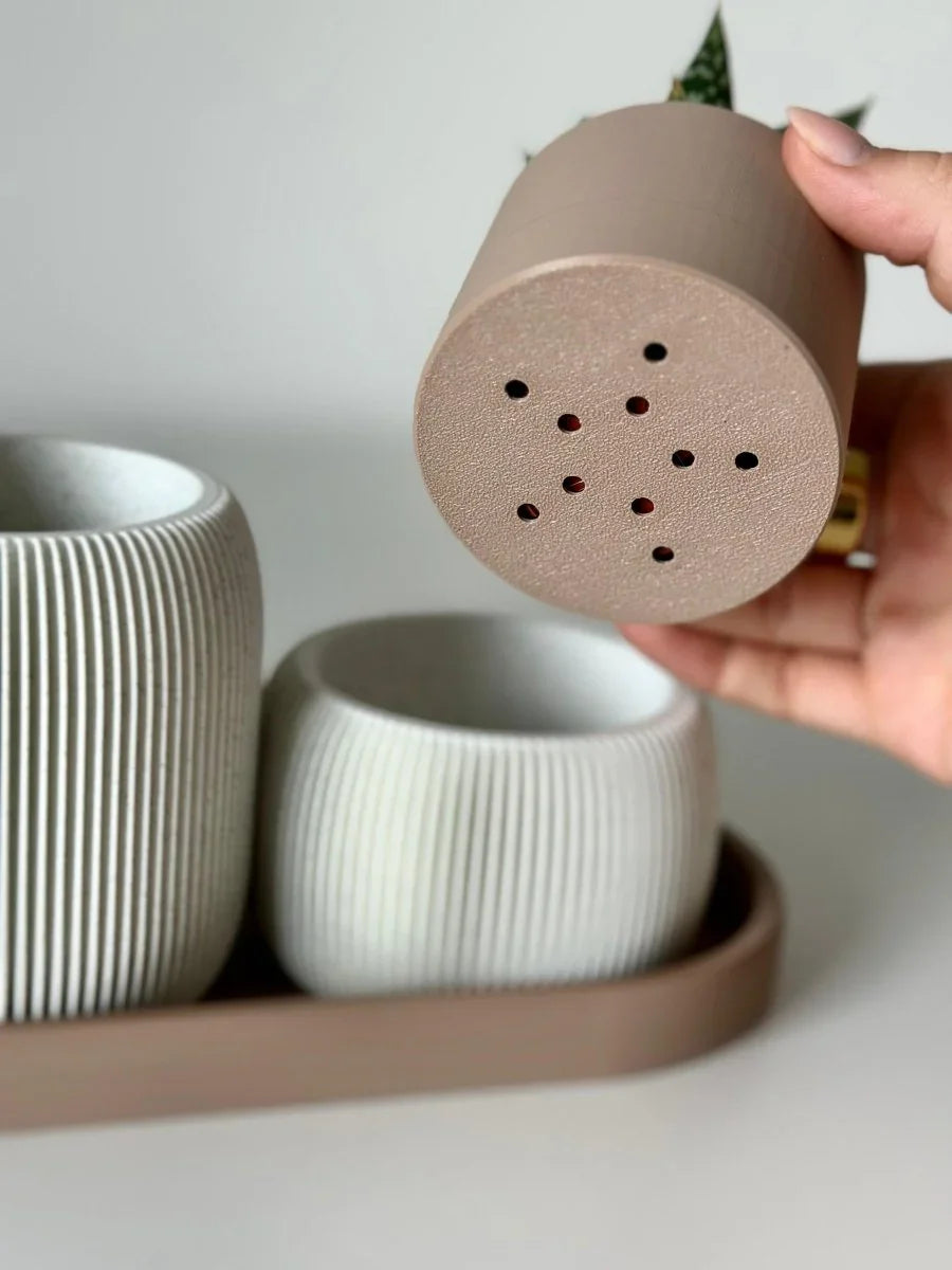 STRAMEL – Porta - canetas com vaso decorativo - Criativalia