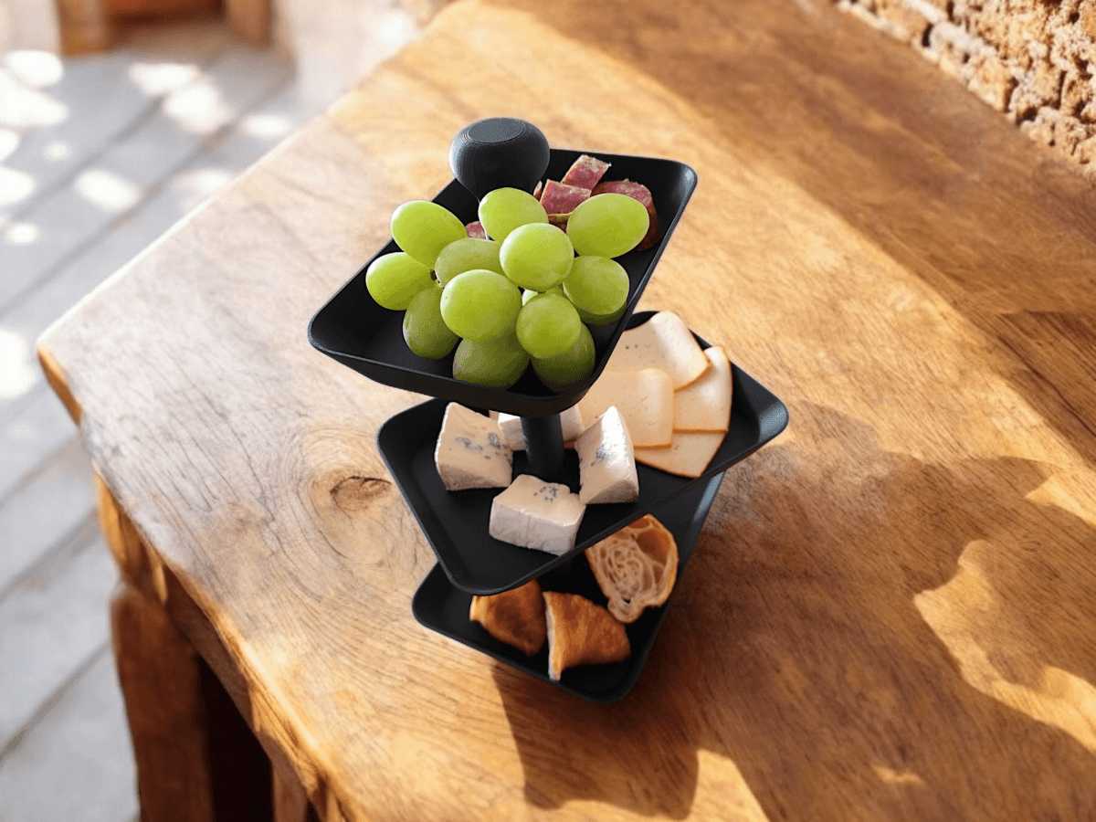 Bandeja Petiscos de Três Andares - Criativalia