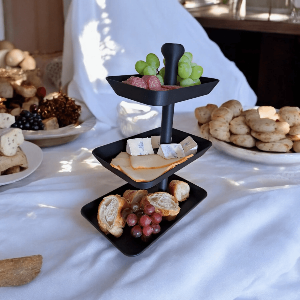 Bandeja Petiscos de Três Andares - Criativalia