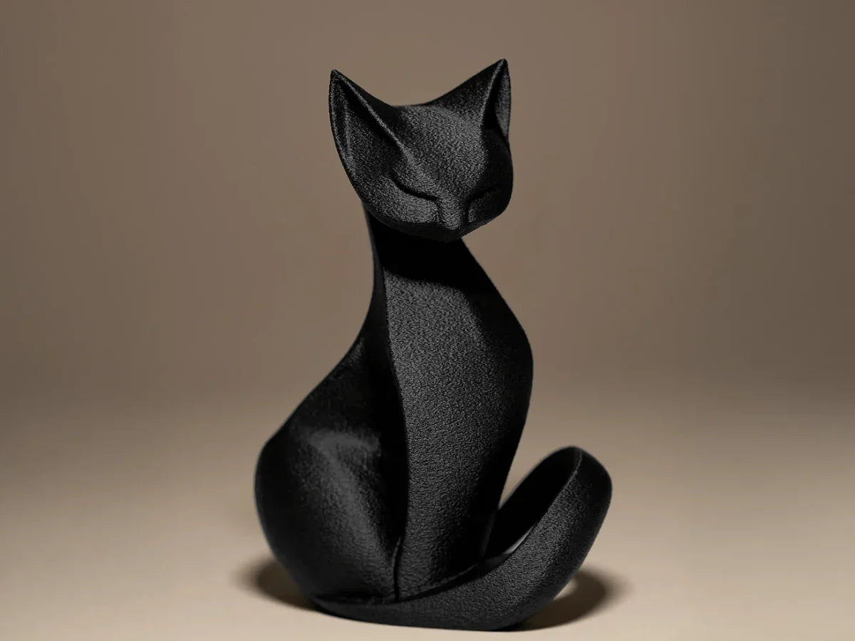 Escultura Decorativa Gato Moderno Minimalista - Criativalia