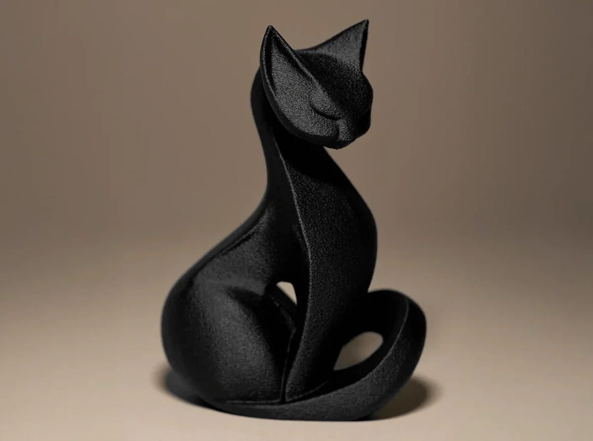 Escultura Decorativa Gato Moderno Minimalista - Criativalia