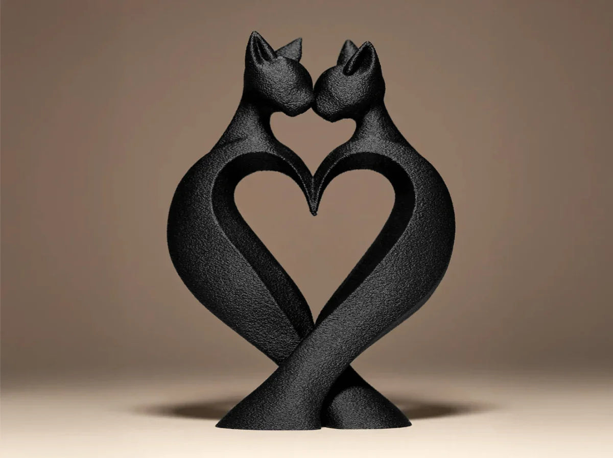 Escultura Decorativa Gatos - Cat Love - Criativalia