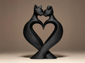 Escultura Decorativa Gatos - Cat Love - Criativalia
