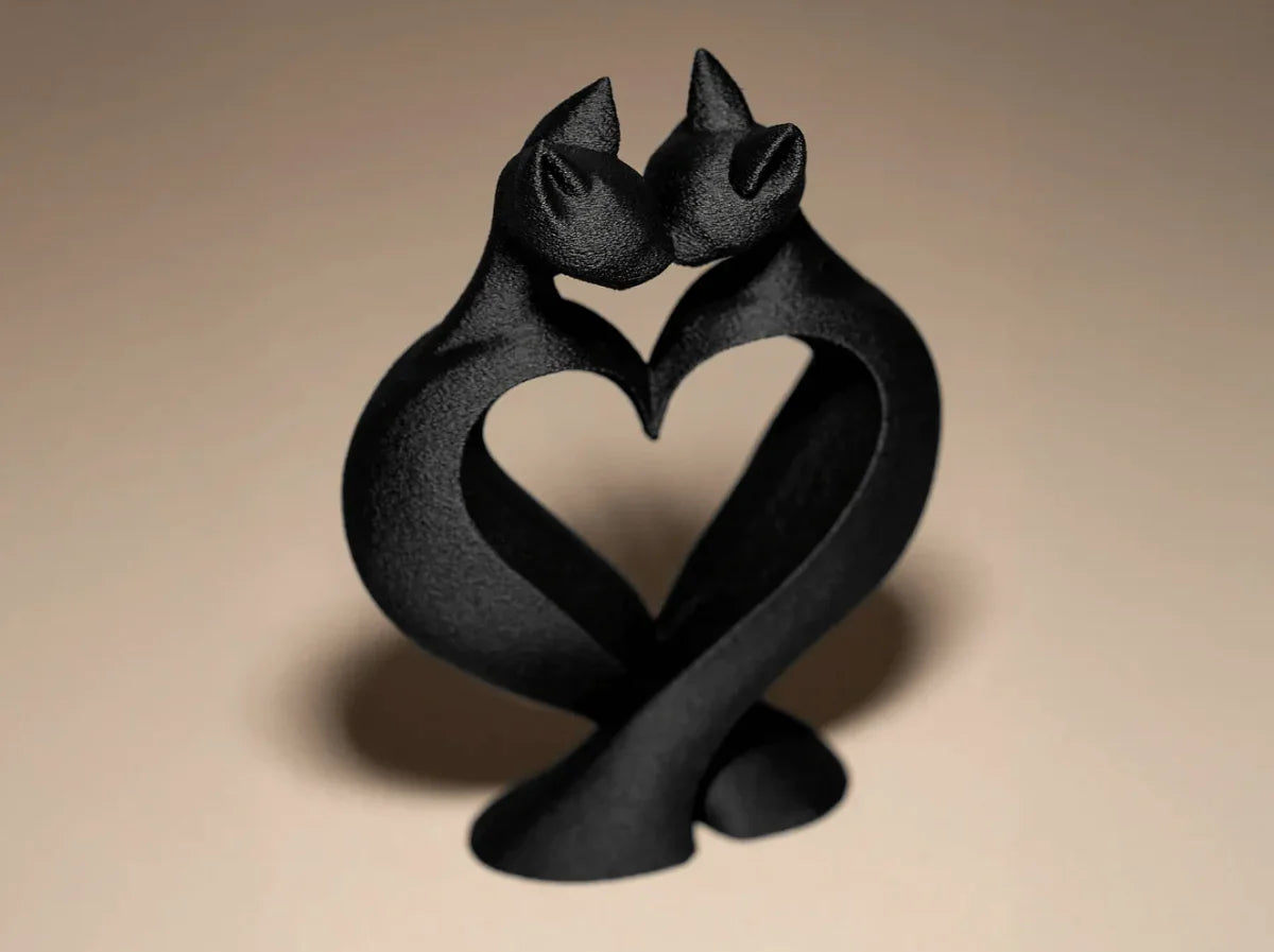 Escultura Decorativa Gatos - Cat Love - Criativalia