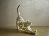 Escultura Gato Voronoi Espreguiçando - Criativalia