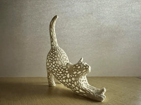 Escultura Gato Voronoi Espreguiçando - Criativalia