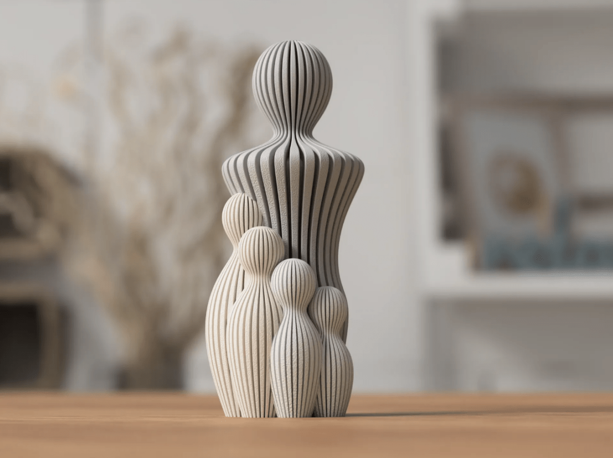 Escultura Laço de Família – Pai com 1 a 4 Filhos - Criativalia
