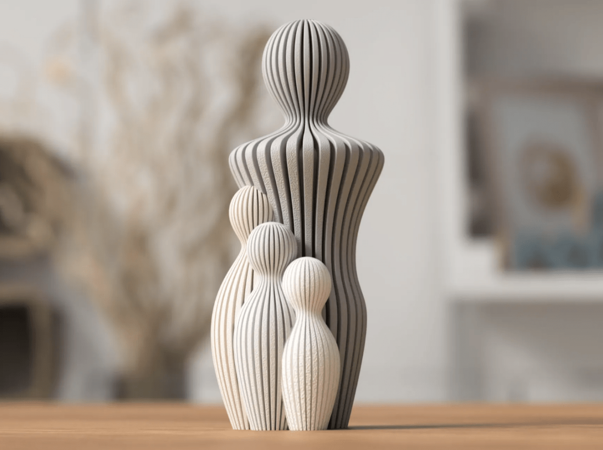 Escultura Laço de Família – Pai com 1 a 4 Filhos - Criativalia