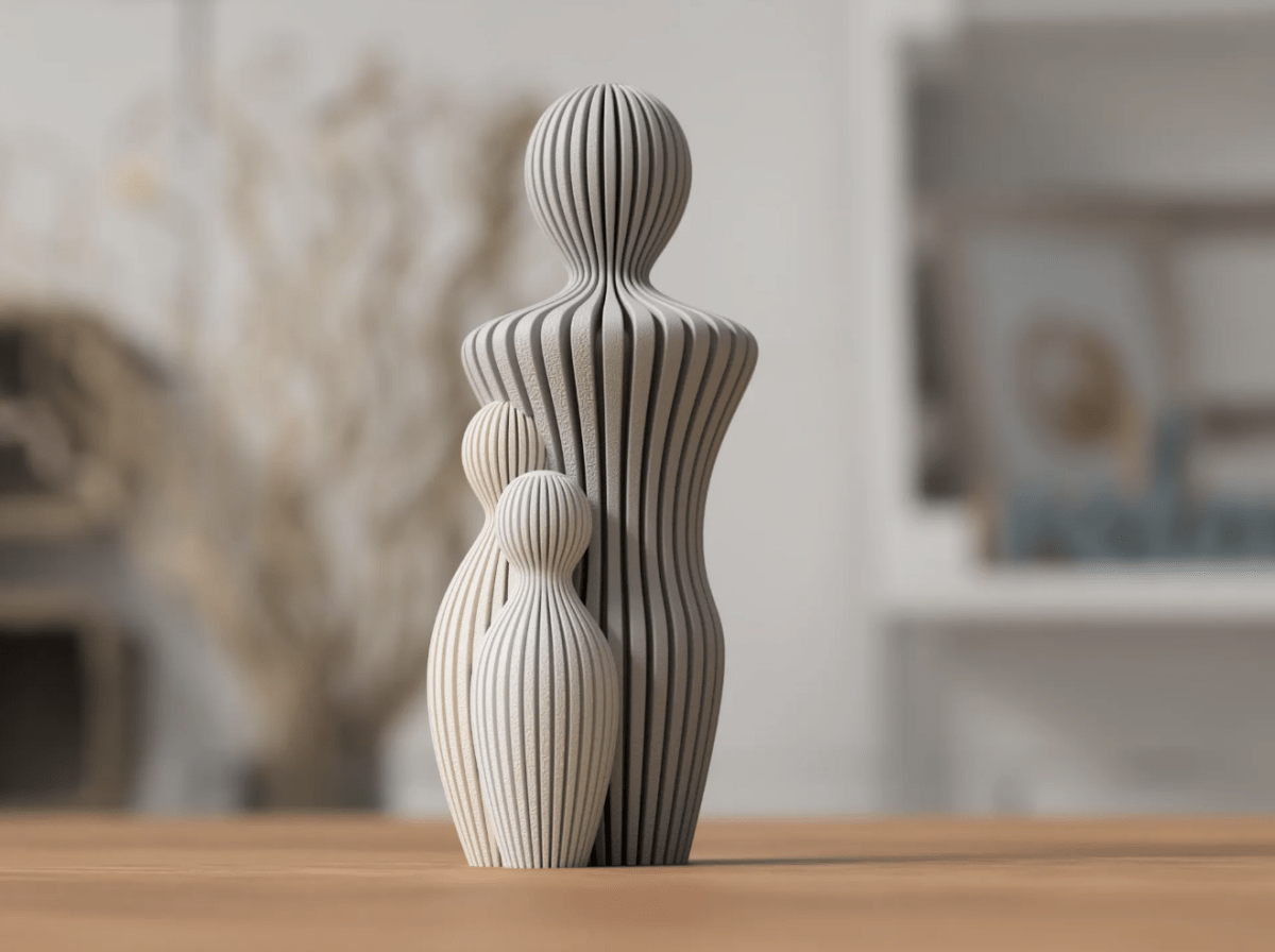 Escultura Laço de Família – Pai com 1 a 4 Filhos - Criativalia