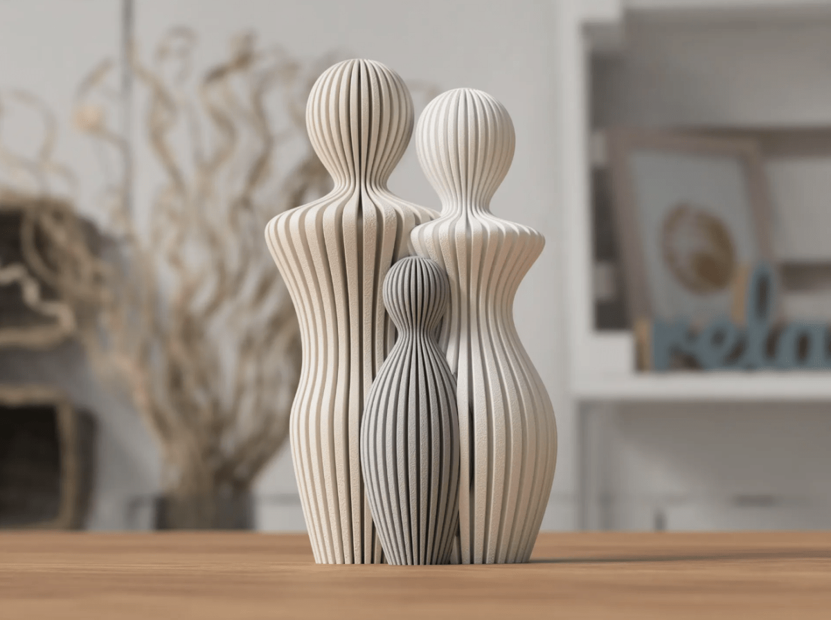 Escultura “Laço de Família” – Pais com até 4 Filhos - Criativalia