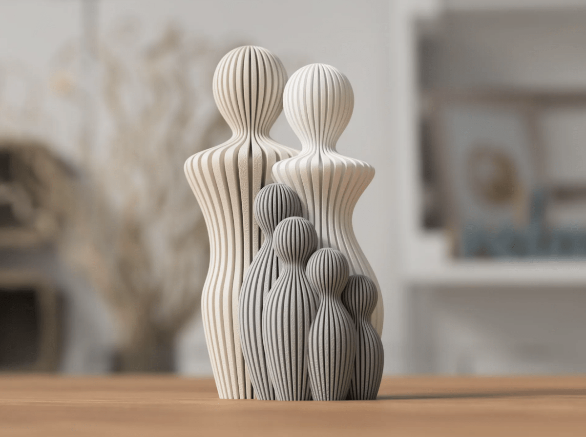 Escultura “Laço de Família” – Pais com até 4 Filhos - Criativalia