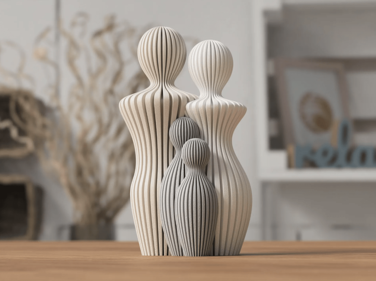 Escultura “Laço de Família” – Pais com até 4 Filhos - Criativalia