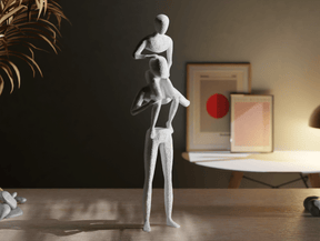 Escultura “Nobody Family” – Arte Familiar Minimalista e Moderna - Criativalia