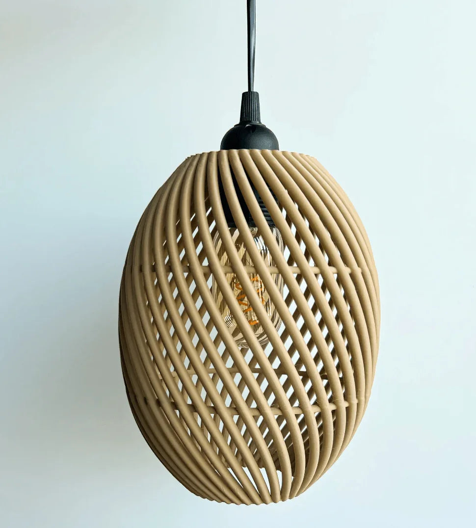 Luminária Pendente Swirl – Design Escultural e Sustentável - Criativalia