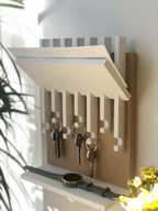 Porta - Chaves de Parede com Duas Prateleiras - Criativalia