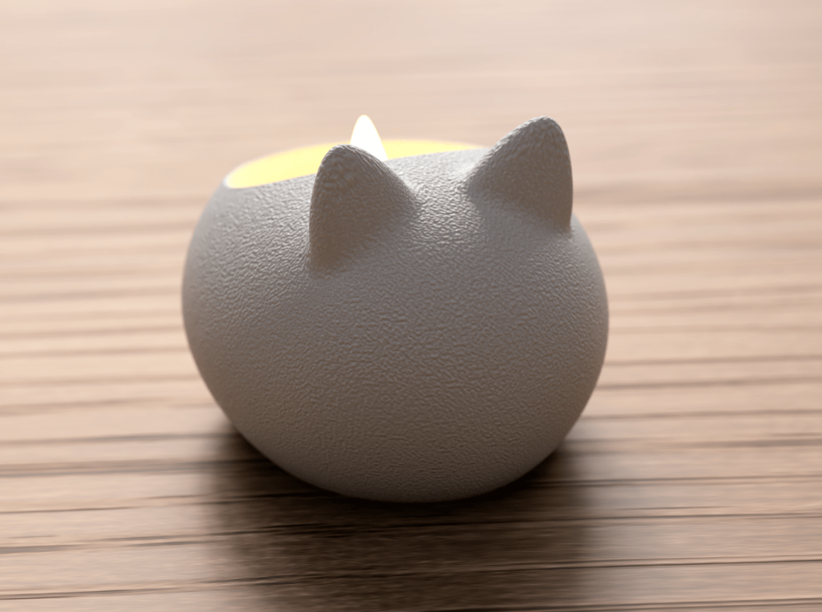 Porta - Vela Gato Decorativo – Suporte vela de LED | Design Sustentável e Artesanal - Criativalia