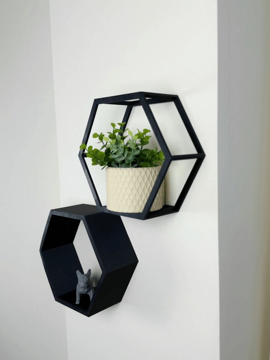 Prateleiras Hexagonais - Kit 2 unidades - Criativalia