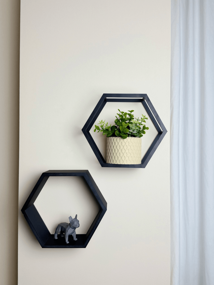 Prateleiras Hexagonais - Kit 2 unidades - Criativalia