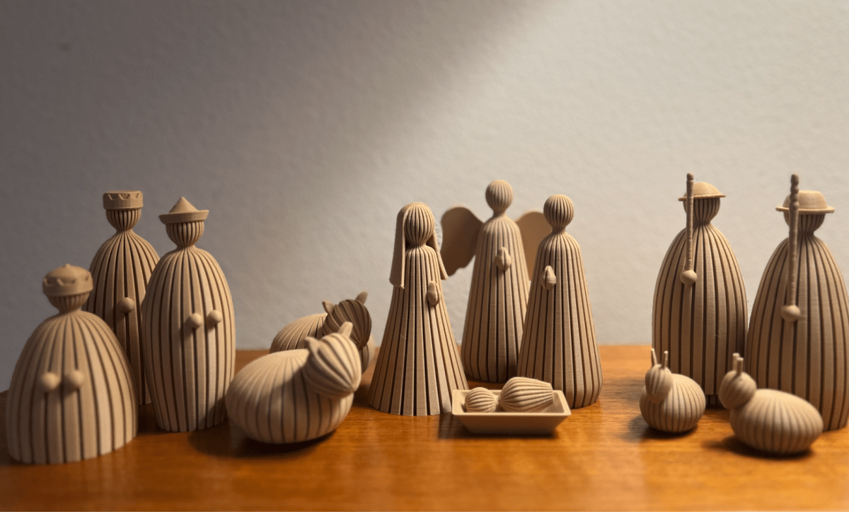 Presépio Minimalista Nativity – Decoração Natalina Artesanal e Sustentável - Criativalia