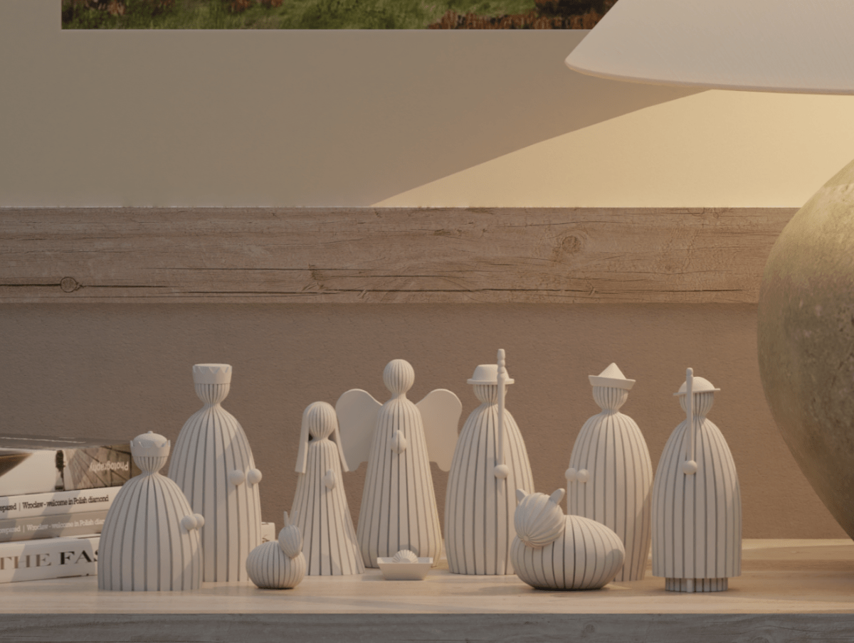 Presépio Minimalista Nativity – Decoração Natalina Artesanal e Sustentável - Criativalia