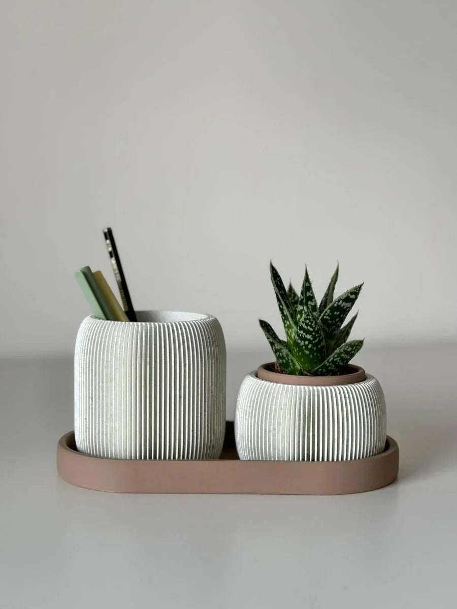 STRAMEL – Porta - canetas com vaso decorativo - Criativalia
