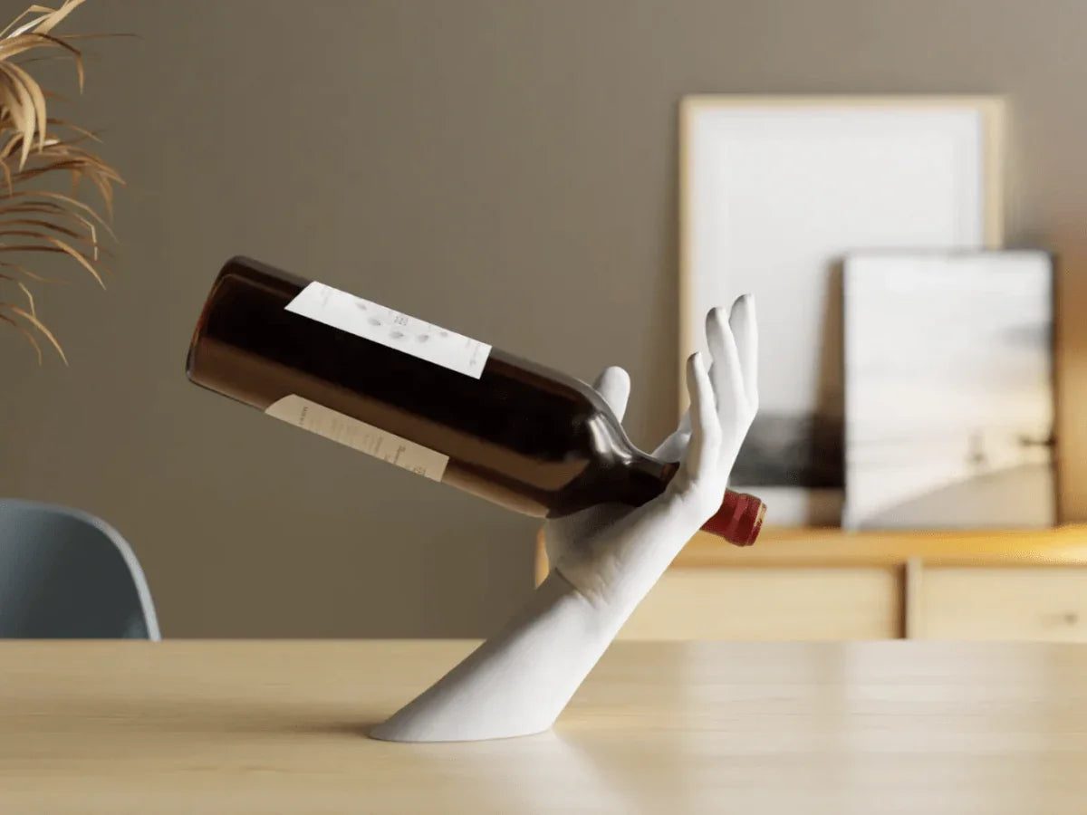 Suporte para Garrafa de Vinho Vinograce Elegance – Sofisticação em Cada Curva - Criativalia